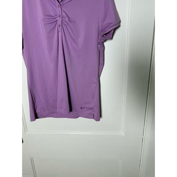 Nike Golf Tour Performance Purple Short Sleeve Athletic Polo Shirt Women's Large - Picture 7 of 7
